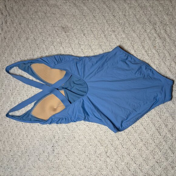 Johnny Was Calme Blue One-Piece Swimsuit with Crossback Straps – Women’s XL NWOT - Picture 6 of 7